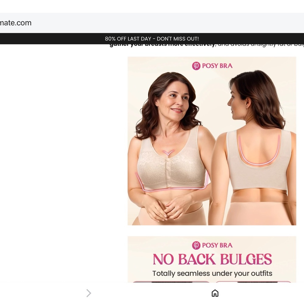 Seamless Support Bra in Nude